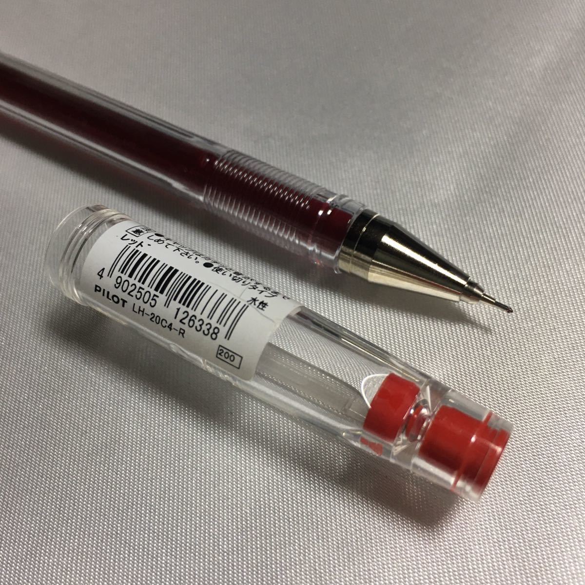 【未使用品】HI-TEC-C 0.4 RED Set of 6 PILOT. 超極細ゲルインキボールペン パイロット ハイテックC 0.4ミリ 赤 6本セット LH-20C4-R 水性_画像5