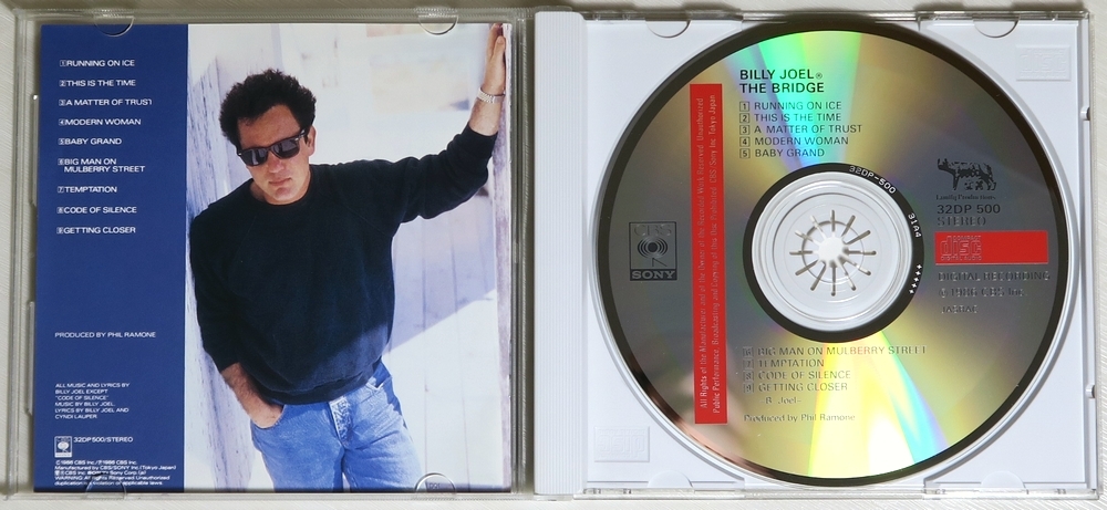 ☆ 旧規格 ビリー・ジョエル Billy Joel ザ・ブリッジ THE BRIDGE 初回盤 ハガキ付き 日本盤 帯付き 32DP-500 31A4 +++++ 税表記無 \3,200_画像3