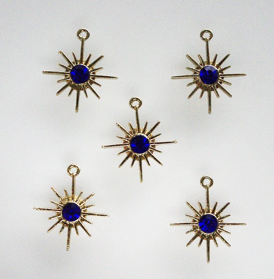 * prompt decision *A class glass Stone use sun charm blue 10 piece .270 jpy 