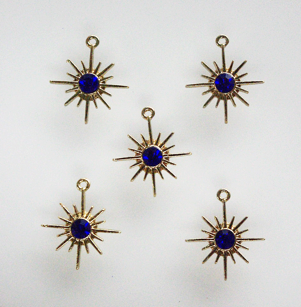 * prompt decision *A class glass Stone use sun charm blue 10 piece .270 jpy 