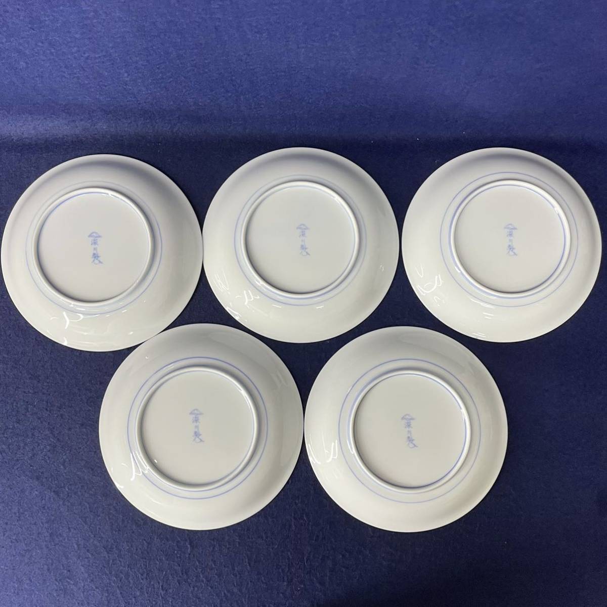 756 深川製磁 染付牡丹 皿 5客 食器 | thephysicaleducator.com