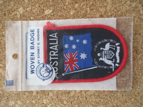 80s オーストラリア ワッペン/カンガルー国旗エミュー ビンテージ旅行G.HUGHESパッチVINTAGEアップリケPATCHES AUSTRALIA_画像2