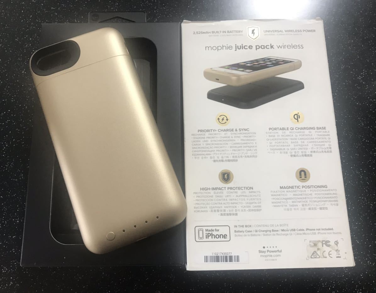 mophie Juice PACK for iPhone 7 / 8 / SE 2 SE2 / SE 3 SE3 モーフィー iPhone SE ワイヤレス充電対応 ワイヤレス充電機付属 充電器セット_画像3