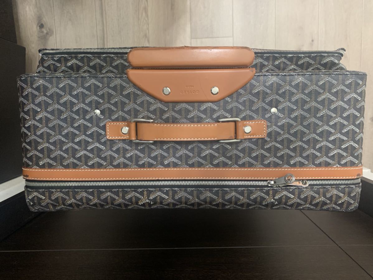 ゴヤール旅行トランクGOYARD ゴヤールキャリーケースブラックブランド旅行カバン正規品_画像4