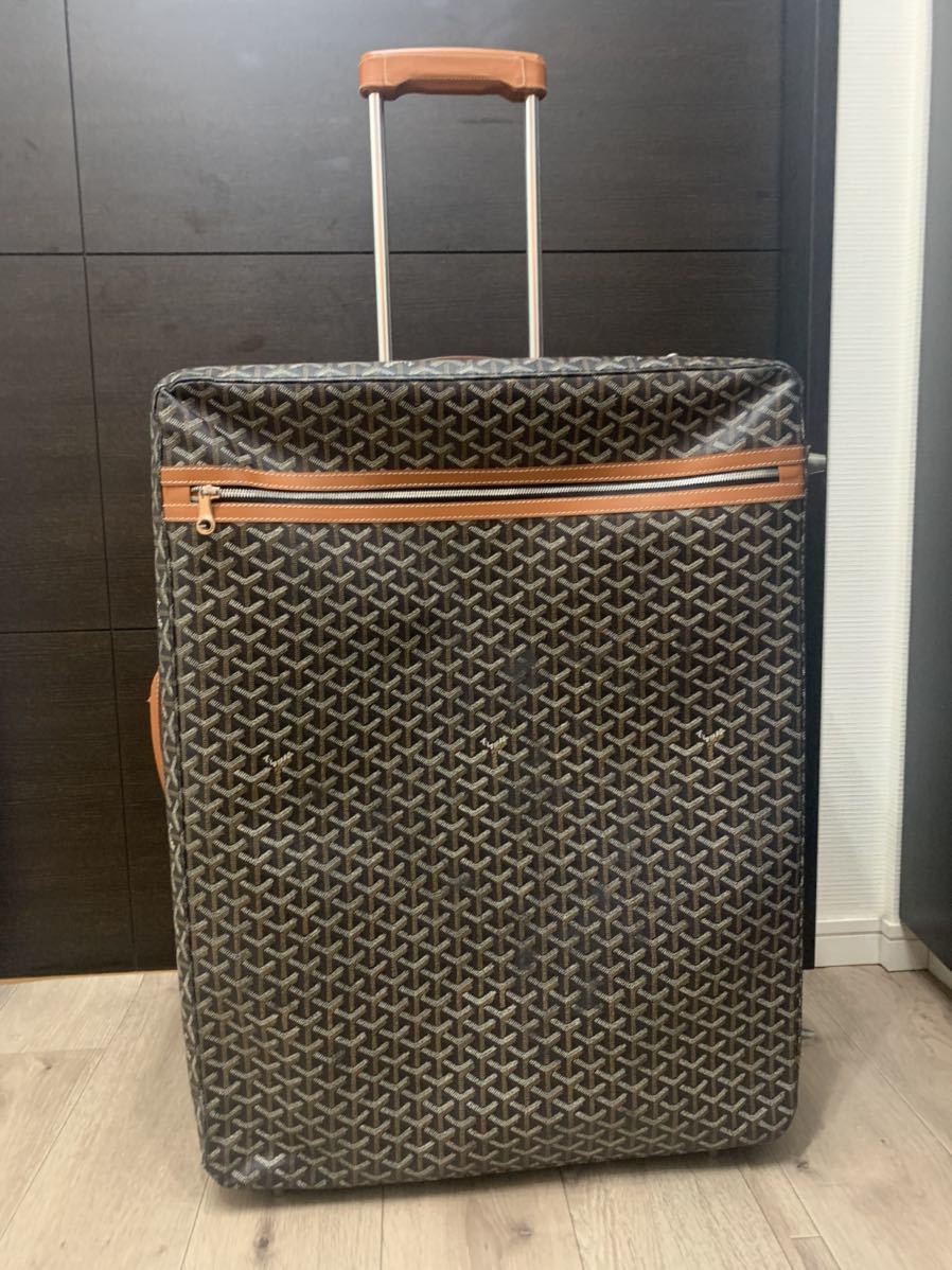 ゴヤール旅行トランクGOYARD ゴヤールキャリーケースブラックブランド旅行カバン正規品_画像1