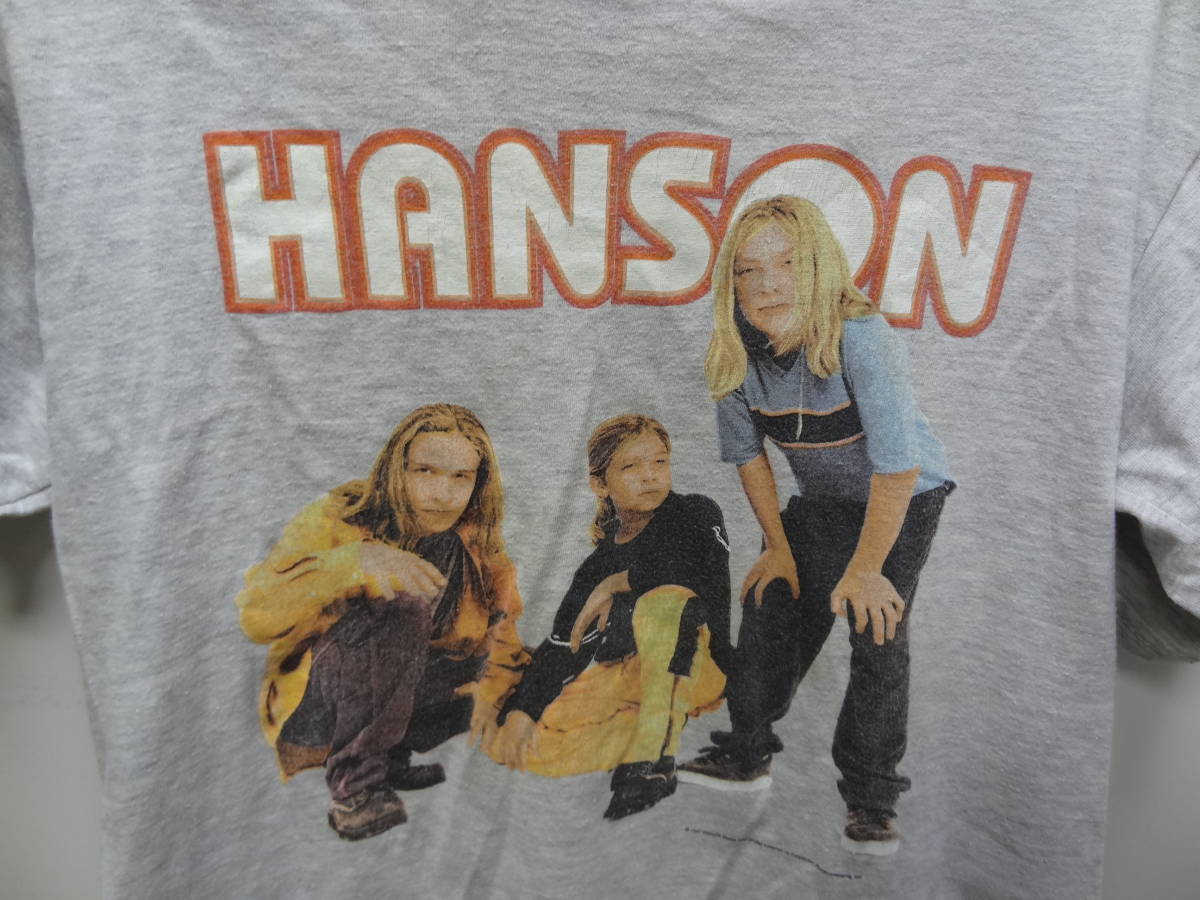 全国送料無料 アメリカ USA古着 90年代 ティーンポップバンド ハンソン HANSON レディース バンドTシャツ YOUTH L(160)サイズ_画像4