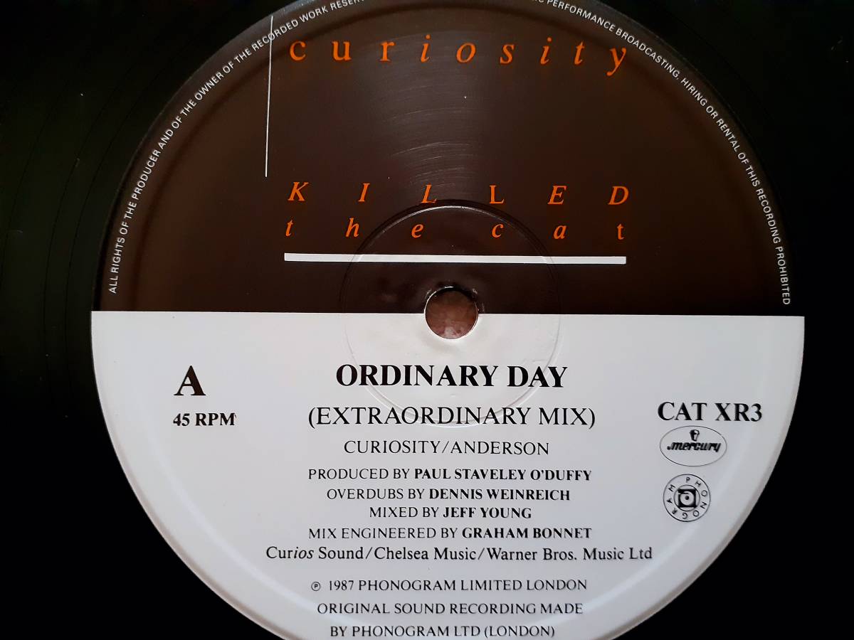 美盤　Curiosity Killed The Cat　キュリオシティ・キルド・ザ・キャット　Ordinary Day (Twelve Inch Extraordinary Remixes)　12” _画像4