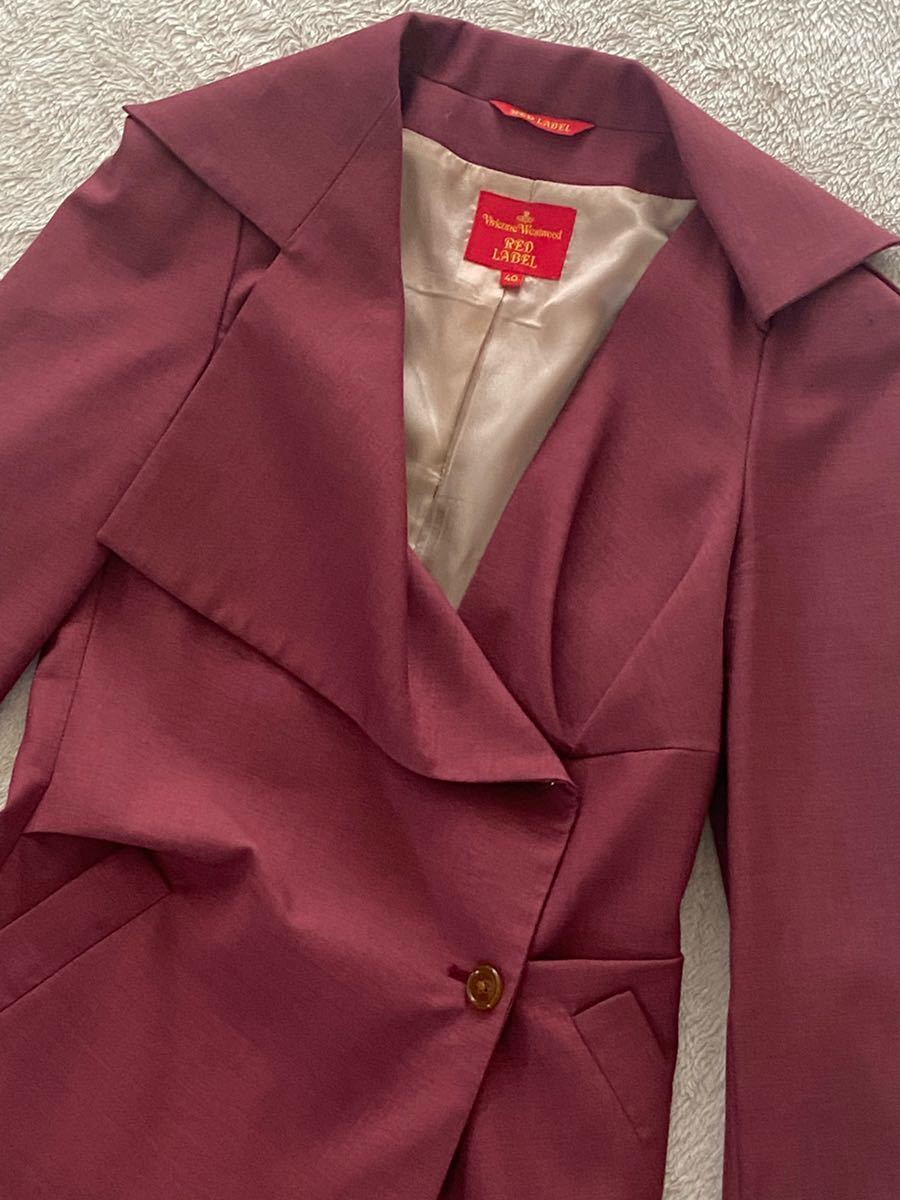 Vivienne Westwood イタリア製 セットアップ パンツスーツ size40 RED LABEL 2006年 ヴィヴァンウエストウッド  ジャケット パンツ パープル