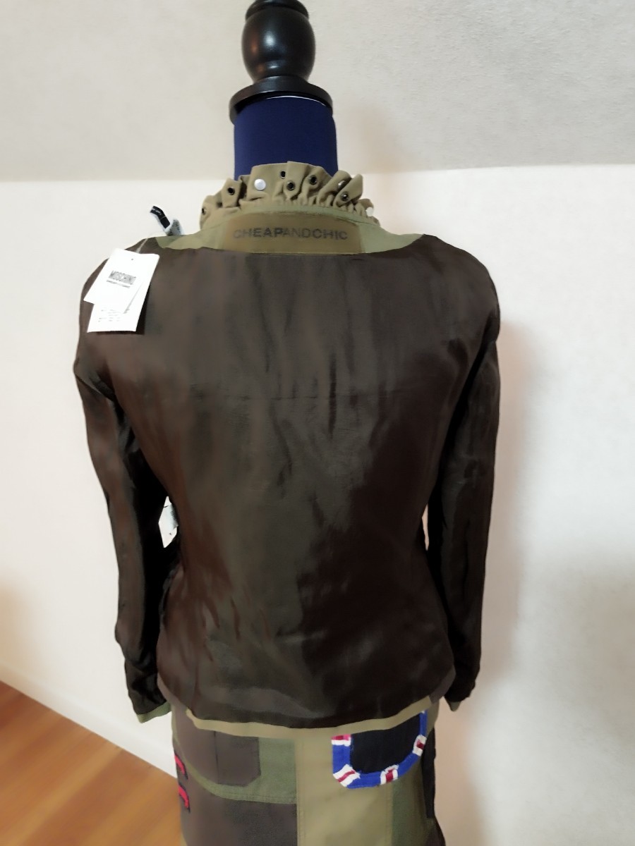 ITALY製《70%OFF☆新品》 ミラコレ出品作品【MOSCHINO】テキスタイルパターン ジャケット 9