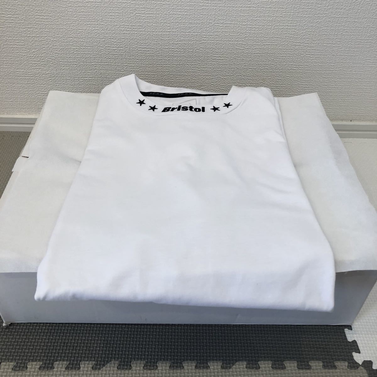 XL 新品 送料無料 FCRB 22AW L/S RIBBED EMBROIDERED TEE WHITE SOPH