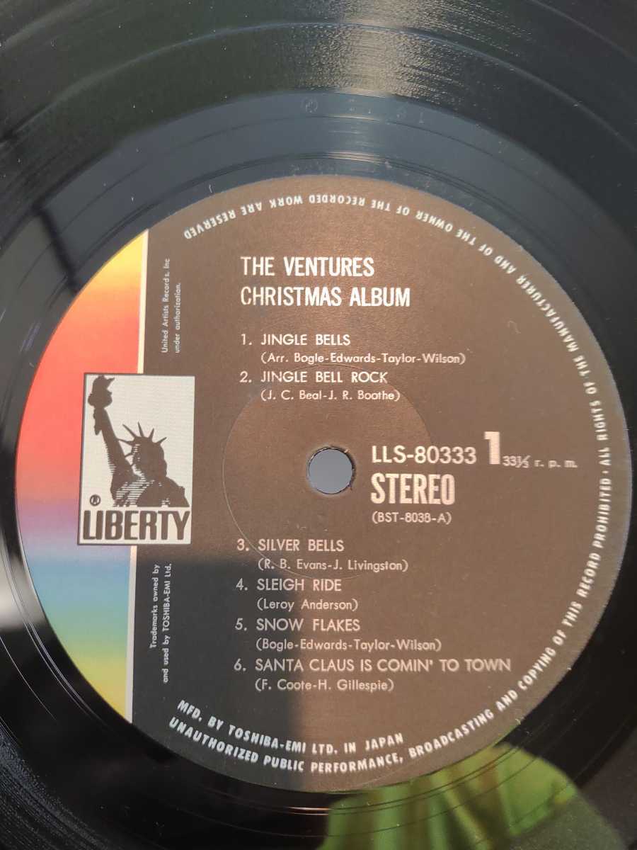 【国内盤】ベンチャーズ クリスマスアルバム THE VENTURES CHRISTMAS ALBUM / 帯付_画像2