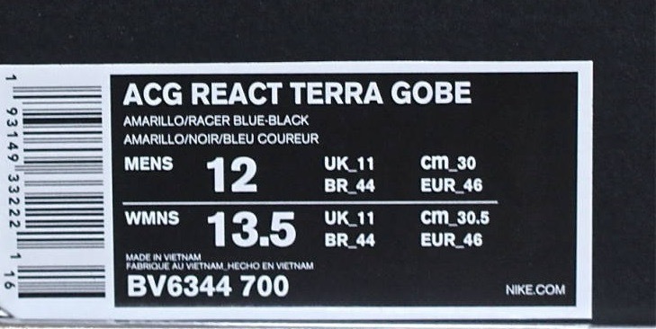 [ new goods ]NIKE ACG REACT TERRA GOBE(US12/30cm)700 Nike rear kto tera go- Be outdoor 