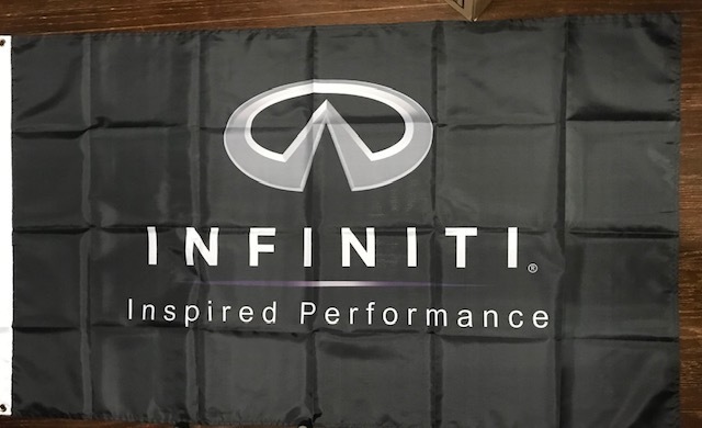 送料無料 一番安？　ＩＮＦＩＮＩＴＹ　インフィニティロゴ　バナーフラッグ 旗　特大サイズ　　オフ会で目立つ！