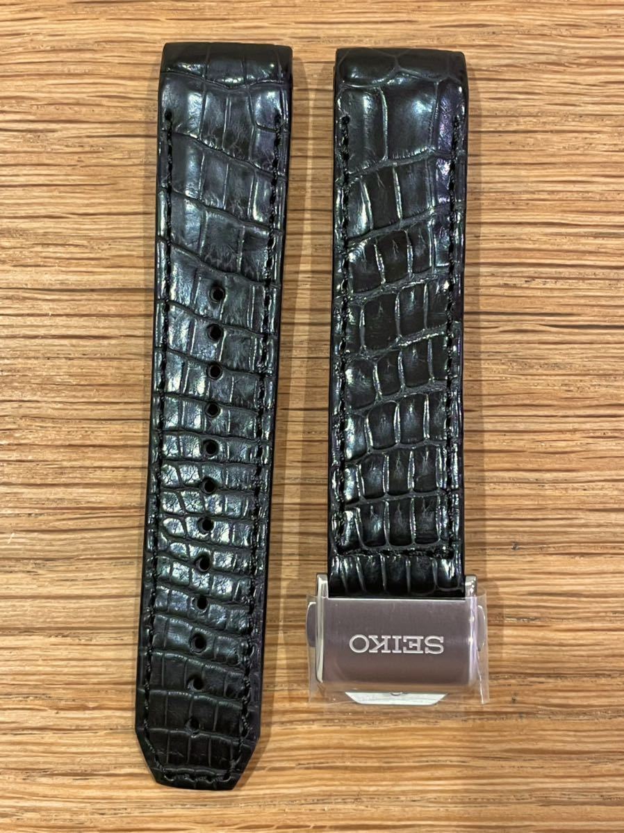 未使用 SEIKO アストロン 5Xシリーズ 21mm 純正革ベルト クロコダイル