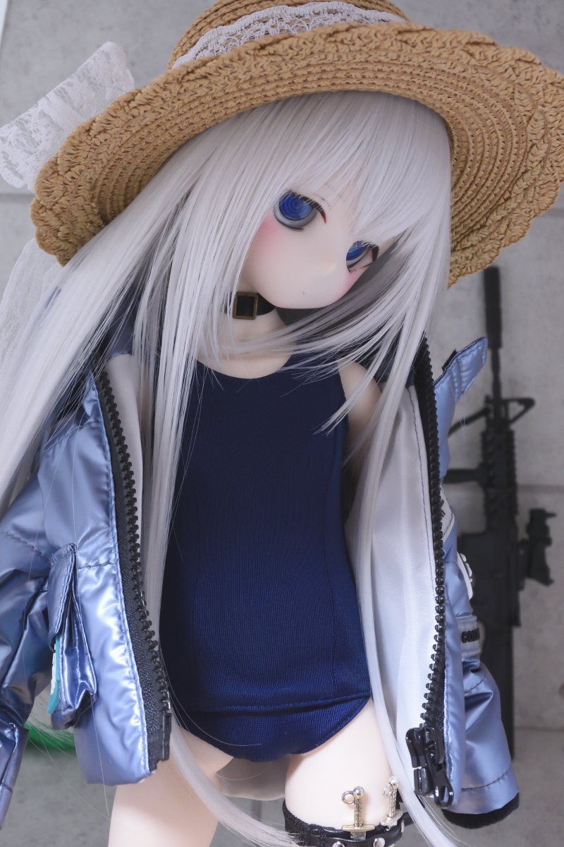 DDH-01 SW肌 レジン盛りカスタムヘッド＋追視アイ セミホワイト肌 MDD　難あり_画像5