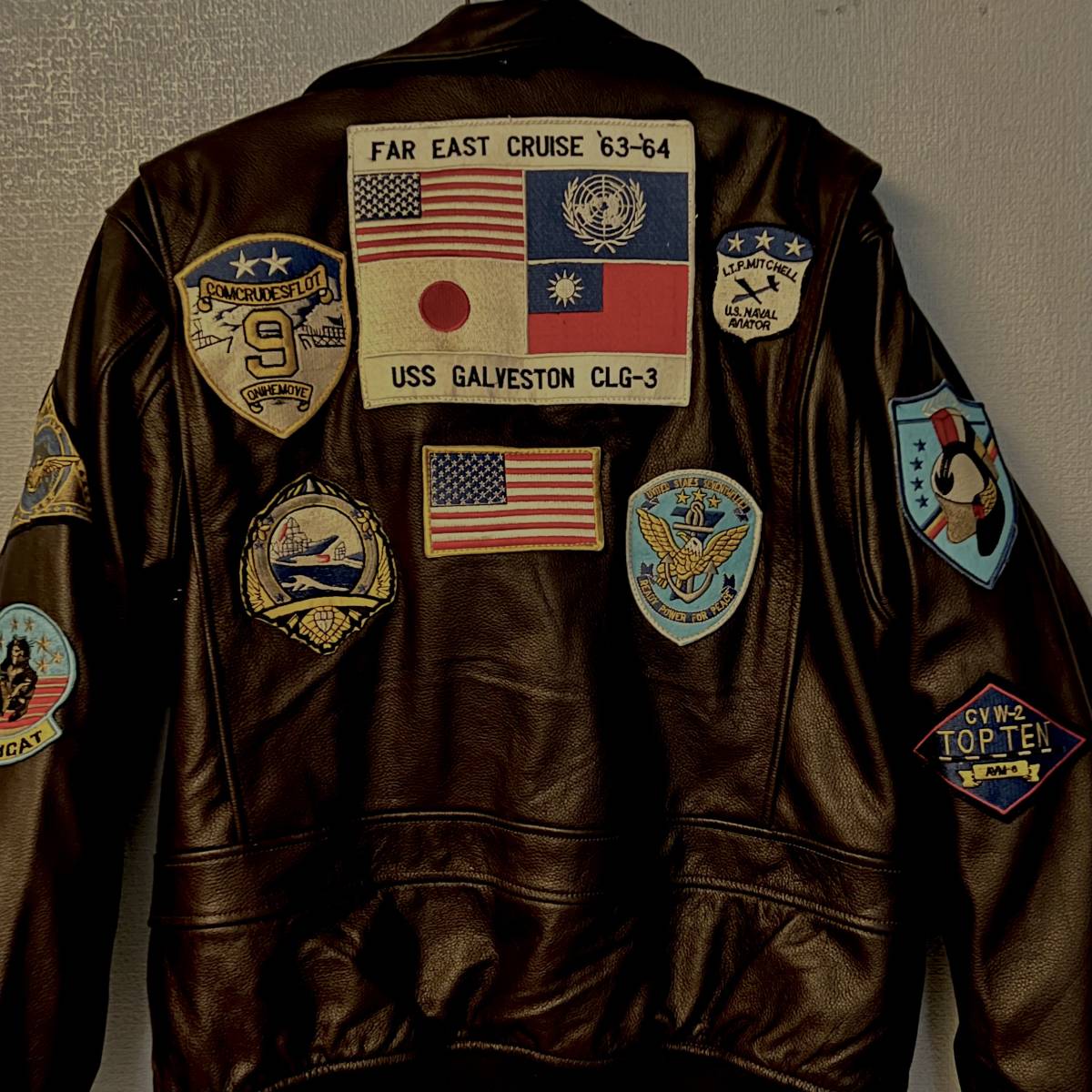 ☆ TOP GUN NAVY G-1 LEATHER JACKET Lサイズ 38〜40 タグ無し 新品未