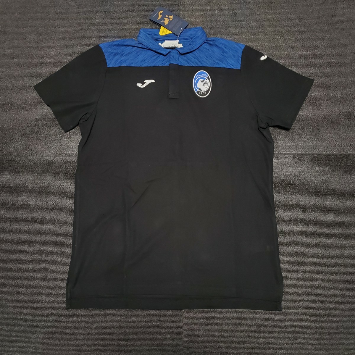 新品未使用　joma　アタランタBC　ポロシャツ　Polo　ブラック　半袖Tシャツ　サッカー XL