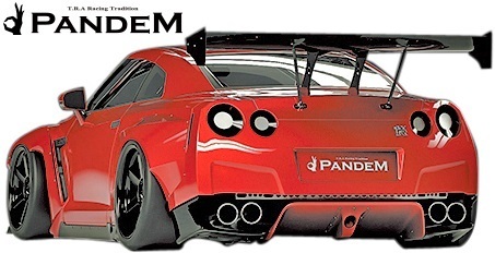 【M's】日産 R35 GT-R PANDEM ワイドボディKIT 9P (GTウイング仕様)／／FRP製 TRA京都 パンデム エアロセット GTR オーバーフェンダー_画像4