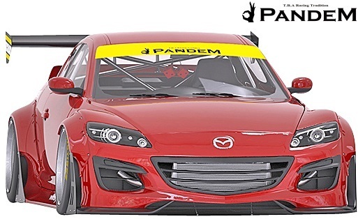 【M's】マツダ MAZDA RX-8 後期 SE3P (2008y-2012y) PANDEM ワイドボディキット 12点／／RX8 FRP製 TRA京都 パンデム エアロ フルキット_画像3