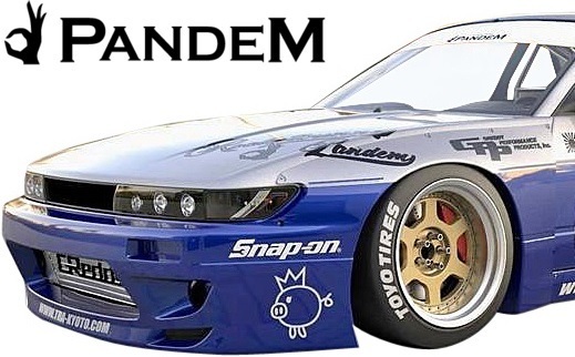 【M’s】ニッサン S13 シルビア (1988y-1993y) PANDEM フロントオーバーフェンダー 左右／／FRP製 パンデム エアロ ワイドフェンダー_画像1