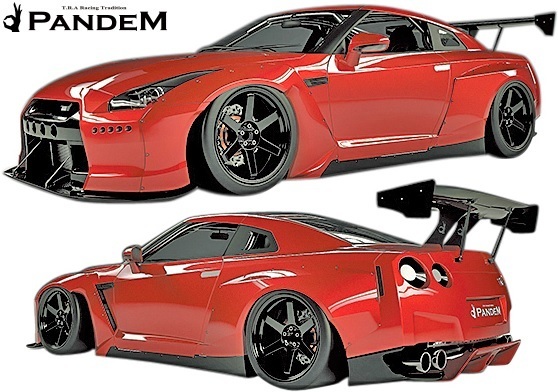 【M's】日産 R35 GT-R PANDEM リアフェンダー (ワイド ) 左右／／FRP GTR TRA京都 パンデム エアロ オーバーフェンダー_画像2