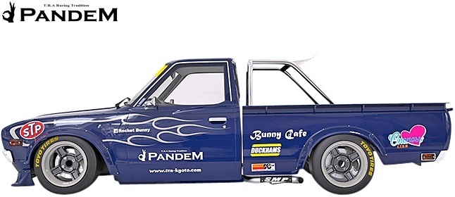 【M's】NISSAN ダットサン DATSUN 620 PANDEM ワイドボディキット 2点 (F+OF)／／FRP製 TRA京都 パンデム ロケットバニー ロケバニ エアロ_画像2