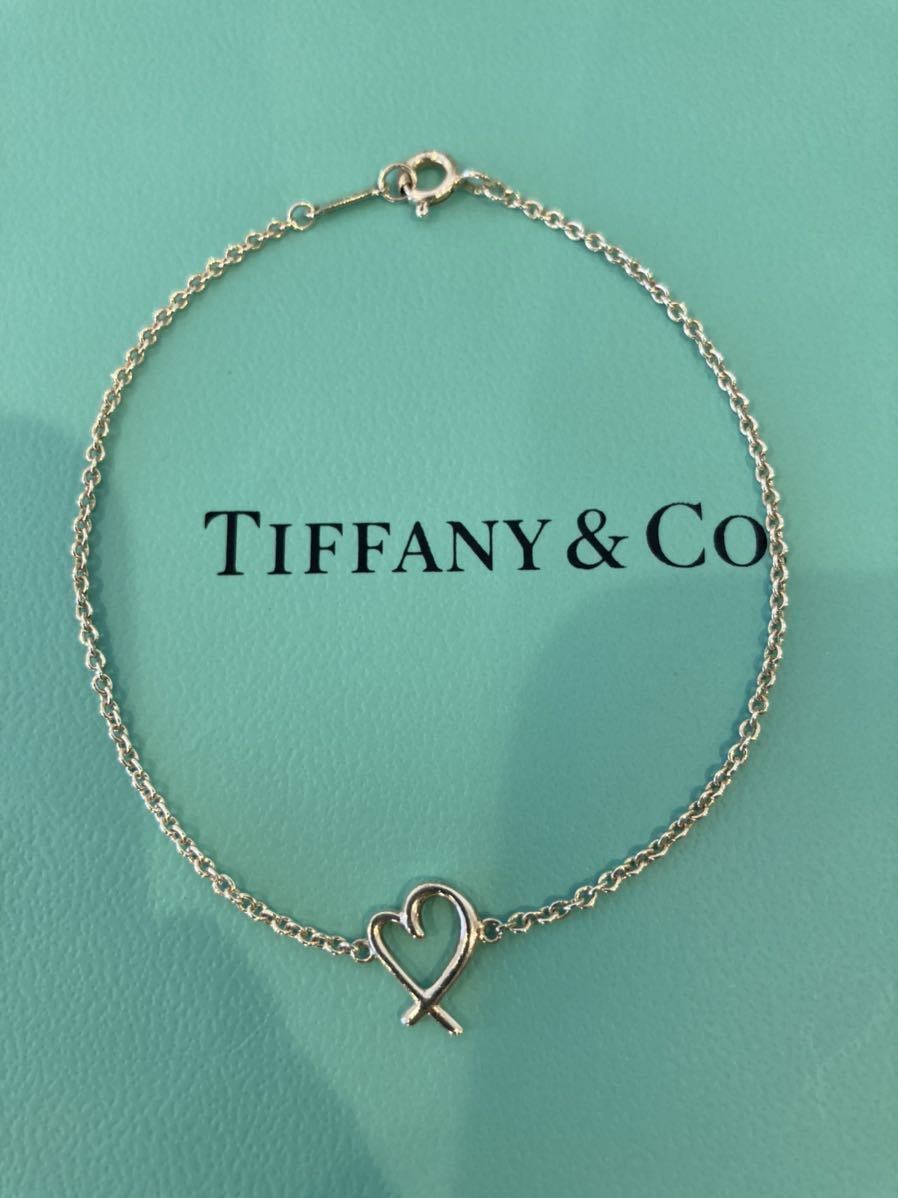 新品 正規品 ティファニー tiffany&co ブレスレット ラヴィングハート シルバー ケース 巾着 紙袋 リボンラッピング プレゼント ハート_画像5