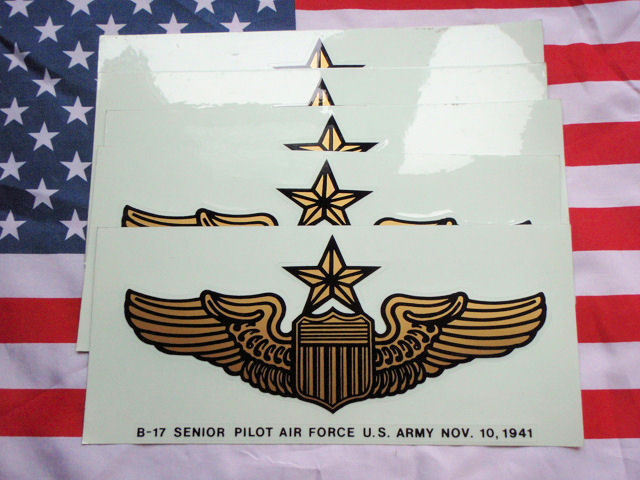 F0B* America Air Force sinia Pilot insignia sticker 5 pieces set / American Air Force USAF aviator aircraft .. member Pilot special skills insignia 