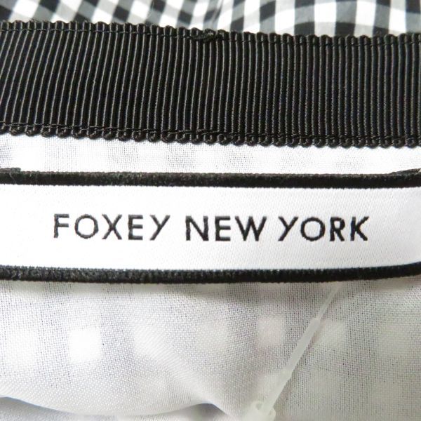 FOXEY NEW YORK 40089 daffodil スカート 38 綿 他 白 黒 AM3240A52_画像4