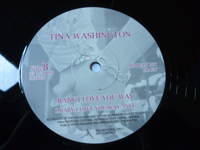 Tina Washington / Baby I Love You Way 試聴可　キャッチーメロディアス BIG MOUNTAINカバー レゲエ・テイスト_画像2