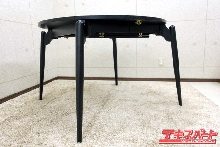 極美品 moda en casa/モーダ・エン・カーサ　WOODPECKER TABLE/ウッドペッカーテーブル　オーク材　伸長式/ダイニングテーブル 18万円_画像5