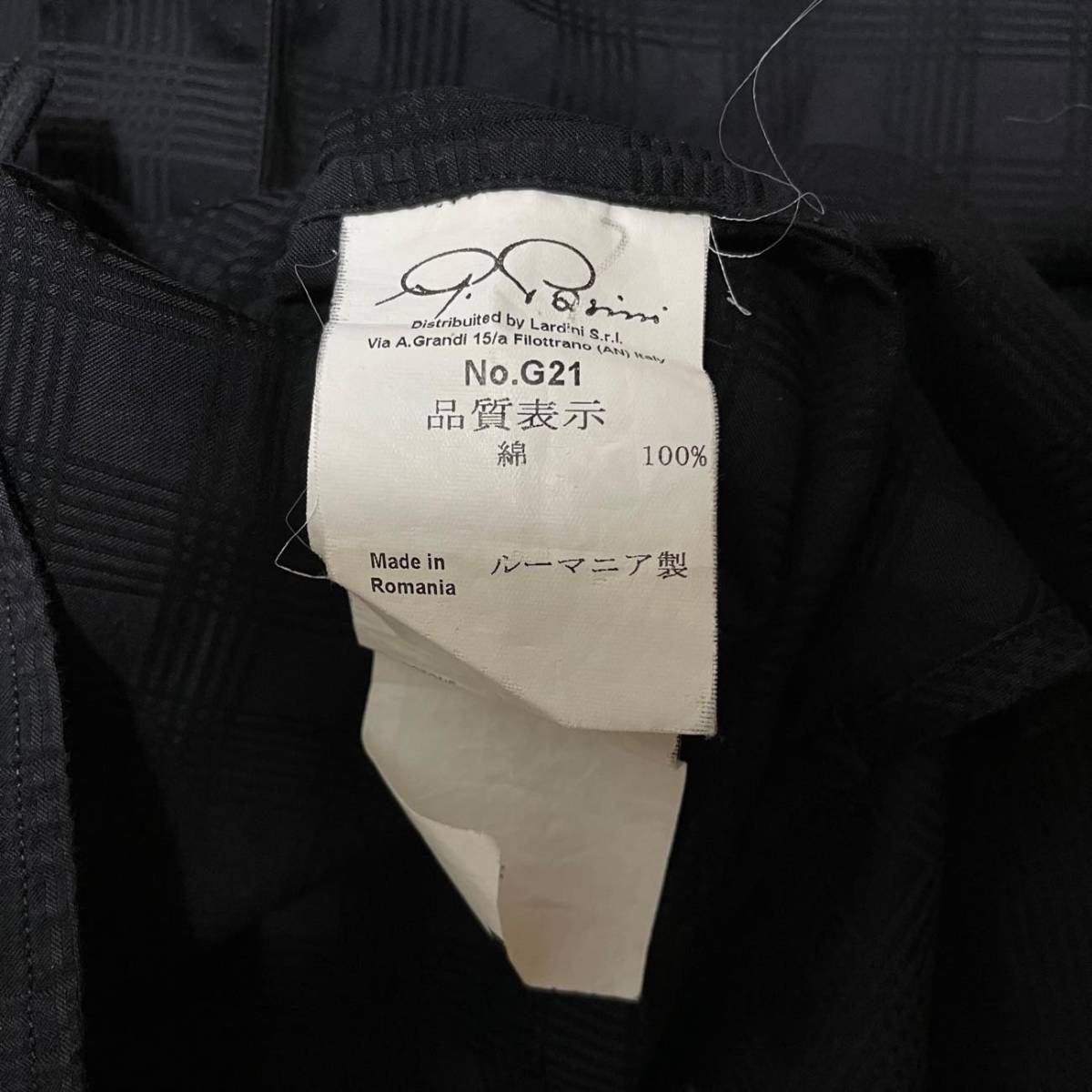 ガブリエレパジーニ ジャガードチェックシャツ 41(16) L相当 送料210円〜 GABRIELE PASINI メンズ トップス 黒シャツ ドレスシャツ 男性用_画像7