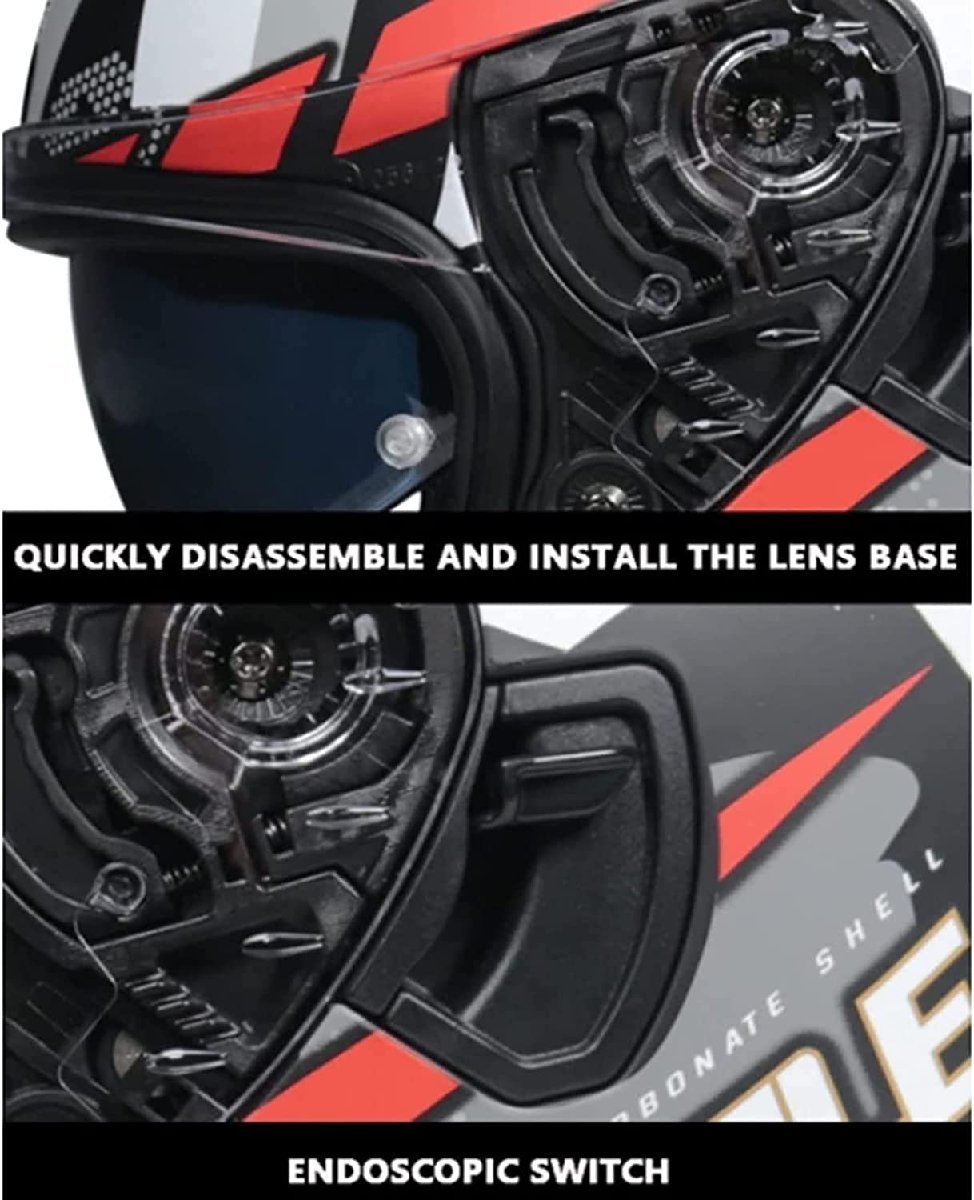 新品 Ebricon Abs製バイク用フルフェイスヘルメット Mサイズ 57cm 58cm タイプ C3 Dot Ece22 05認証 超激安