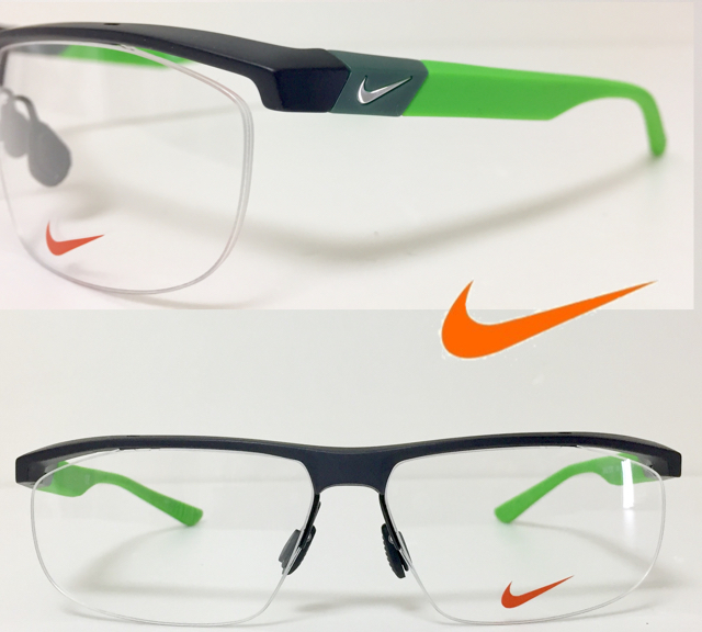 NIKE VISUION VORTEX Nike Voltec s glasses frame 7077 005 black mat / green free shipping super light weight resin 