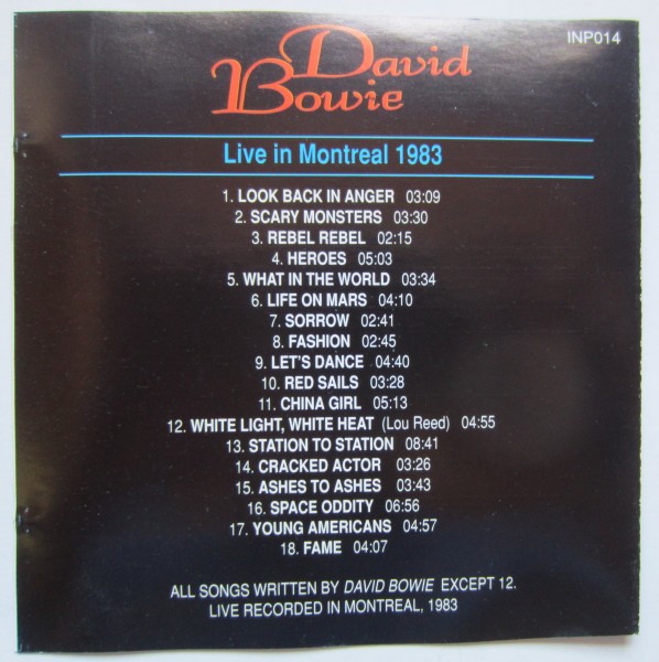 【送料無料】David Bowie Live In Montreal 1983 デビッド ボウイ ライブ・イン・モントリオール 1983 日本語解説付き_画像2