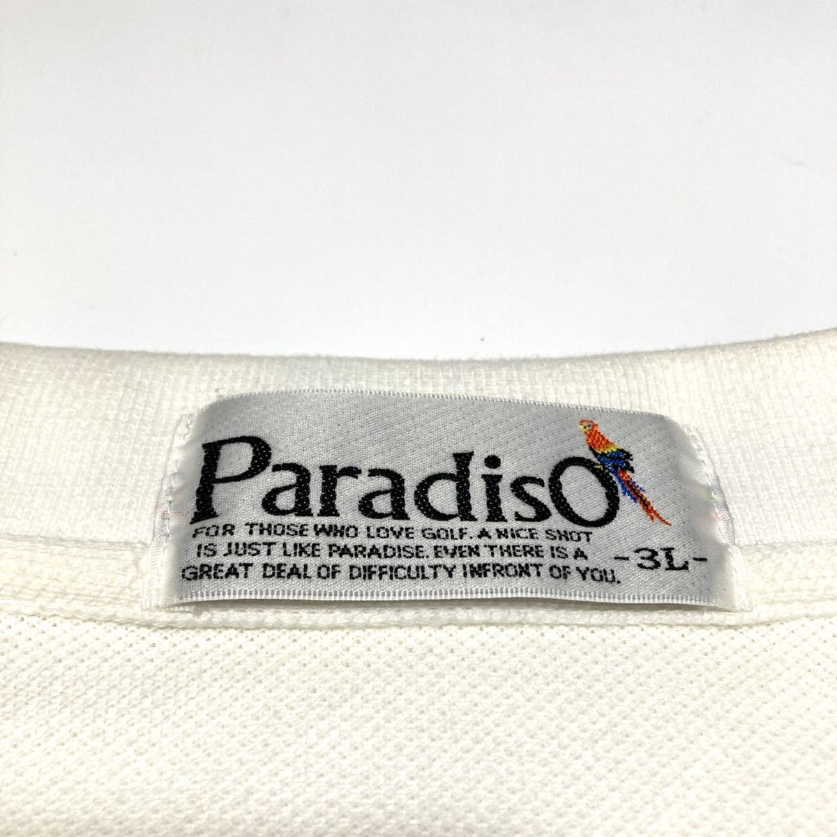 Paradizo パラディーゾ ゴルフ 刺繍ロゴビッグポロシャツ 3L ゆるダボ オーバーサイズ ビッグシルエット 日本製 ユニセックス_画像7
