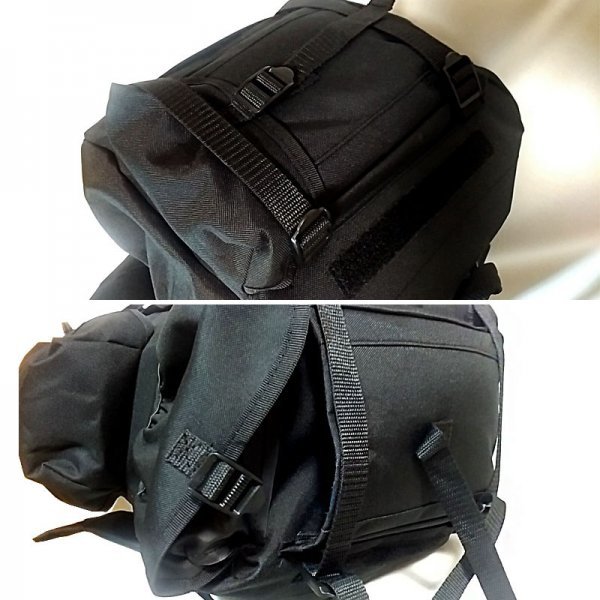 German large backpack black H約55cm×W約32cm×D約15cm german military replica エクストリーム バックパッカー 旅 outdoor camp 9_画像6