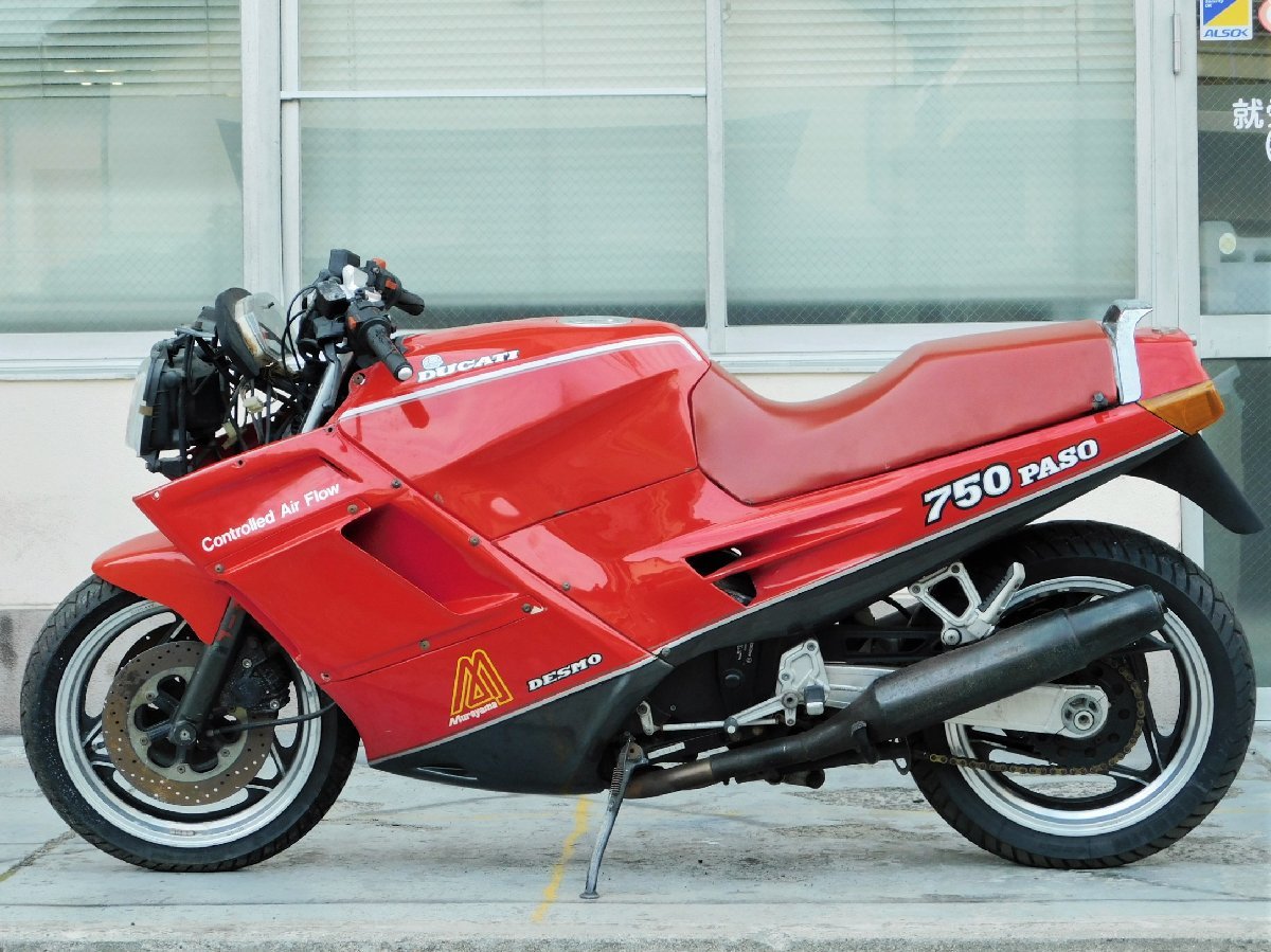 60【評価B】 DUCATI 750PASO 750パゾ 走行距離19,572km 純正 ハンドル セパハン 左右セット_画像9