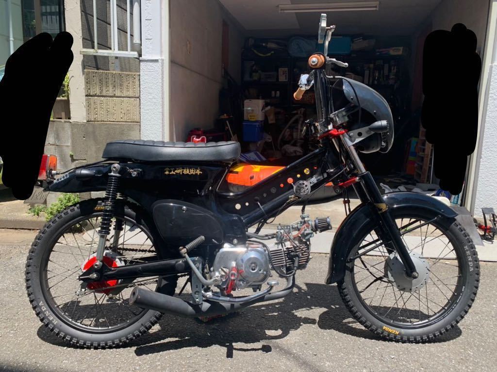 東京】スーパーカブ50 バッテリー新品 ボアアップ72cc タイヤ新品