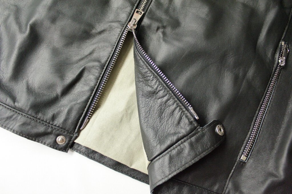 Delan】デラン しなやかナッパレザーのシングルライダースジャケット
