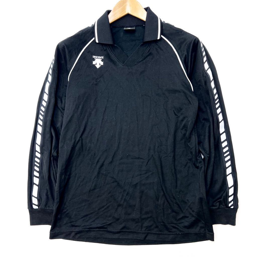 デサント ☆ DESCENTE メンズ 長袖 プルオーバー シャツ ブラック M サッカー フットサル トレーニング 様々なスポーツに最適♪■EA156の画像2