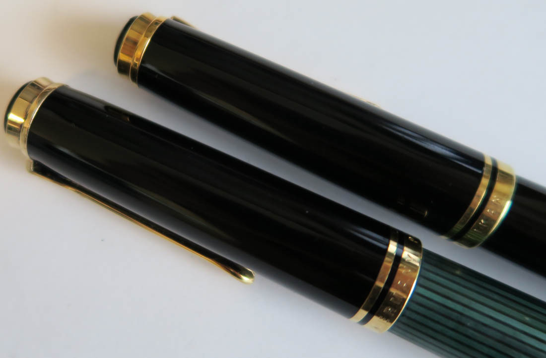 1円 おたからや M0803-13 pelikan ペリカン 万年筆 スーベレーン 緑縞 ...