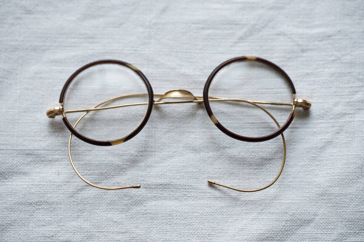イギリス ヴィンテージ メガネフレーム Vintage Gold Filled 金張りフレームセル巻き HADLEY 眼鏡 サングラス
