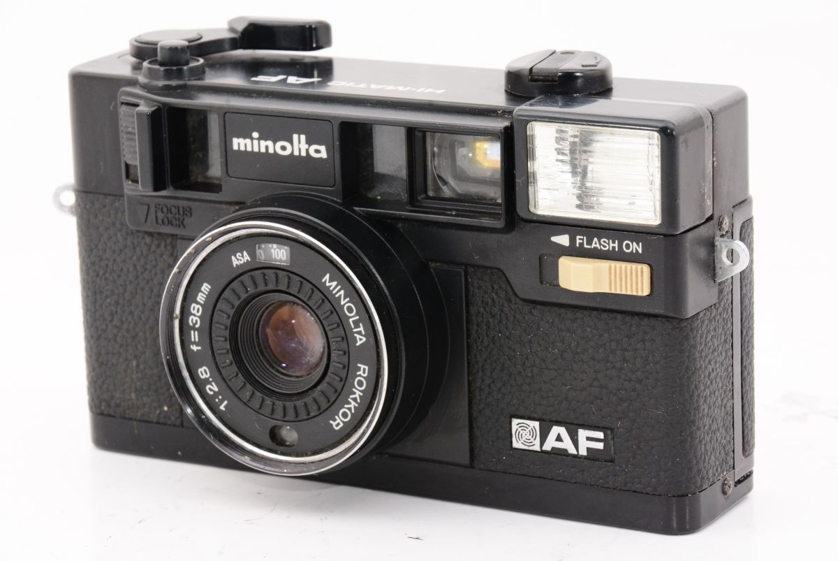 【訳あり特価】minolta　ミノルタ　HI-MATIC AF MINOLTA ROKKOR 1:2.8 f=38mm レンズ　フィルムカメラ　コンパクトカメラ　#e3794_画像1