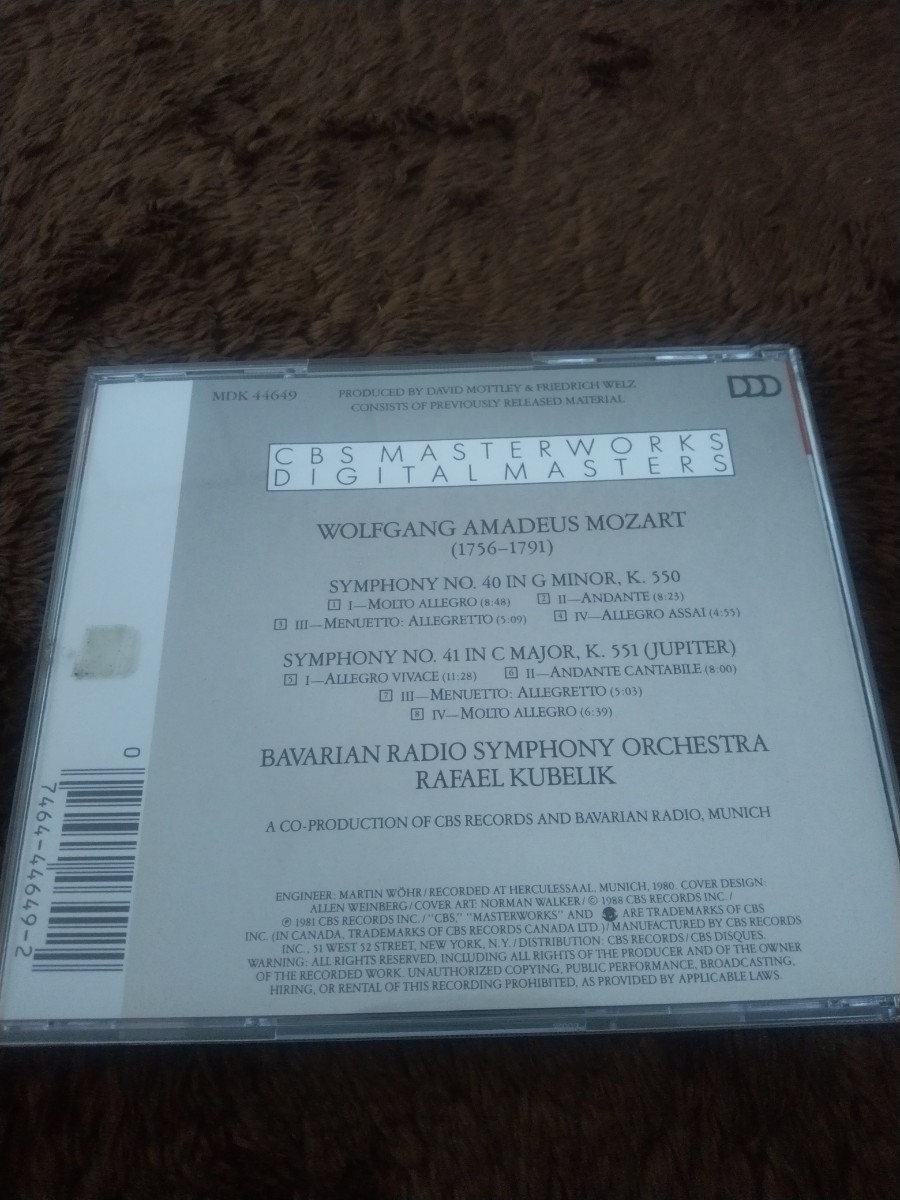 Mozart symphonies nos,40&41 Jupiter KUBELIK