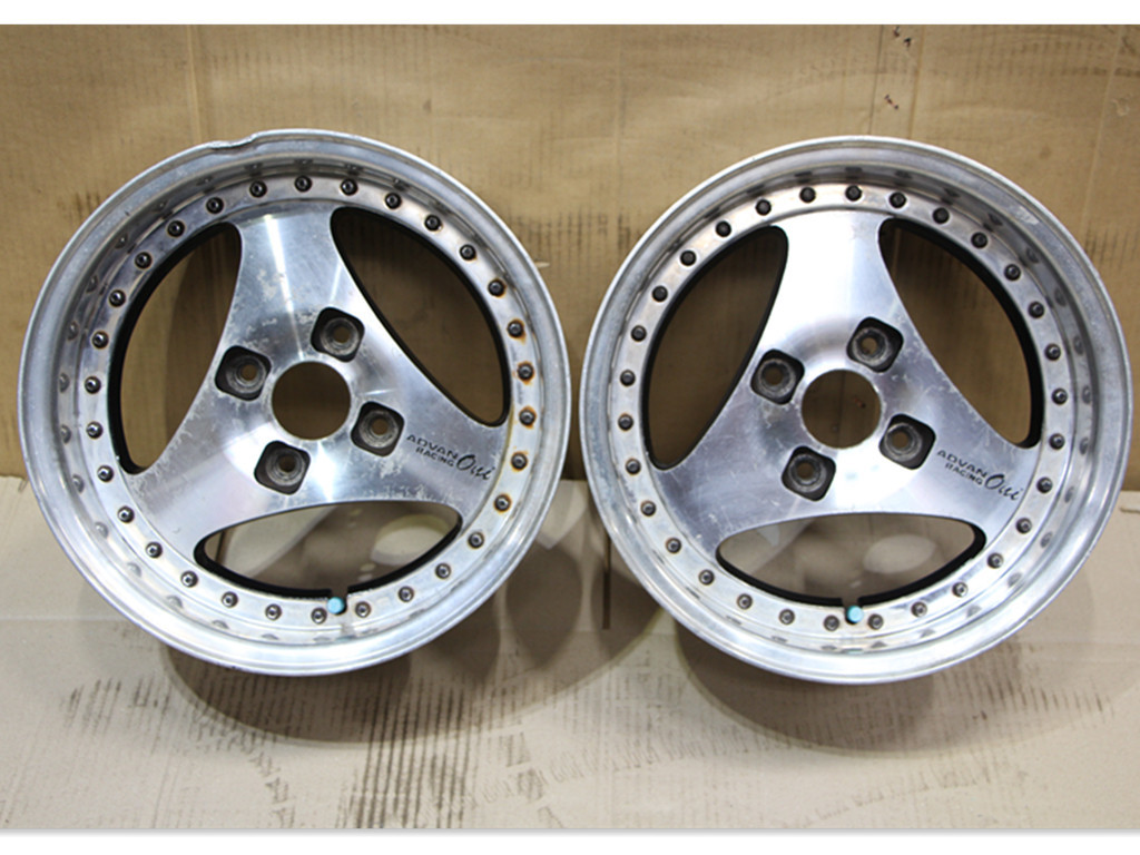 A715 旧車 当時物 絶版 希少 ADVAN Racing 鬼 Oni 15X7.5J +2 PCD114.3 2本 アドバン レーシング オニ JDM USDM S13 S14 AE86 180SX ドリ車_画像1