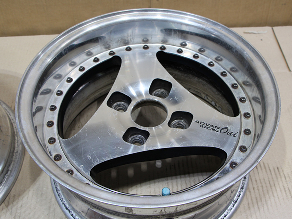 A715 旧車 当時物 絶版 希少 ADVAN Racing 鬼 Oni 15X7.5J +2 PCD114.3 2本 アドバン レーシング オニ JDM USDM S13 S14 AE86 180SX ドリ車_画像6