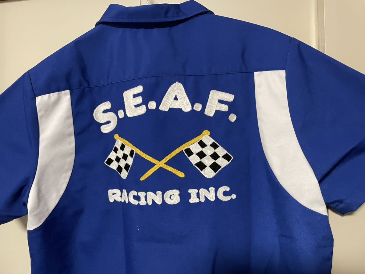 世田谷ベース 正式装備品 S.E.A.F. レーシング ピットクルーシャツ サイズL アメカジ ホットロッド ヴィンテージ バイカー 旧車 所さん_画像2