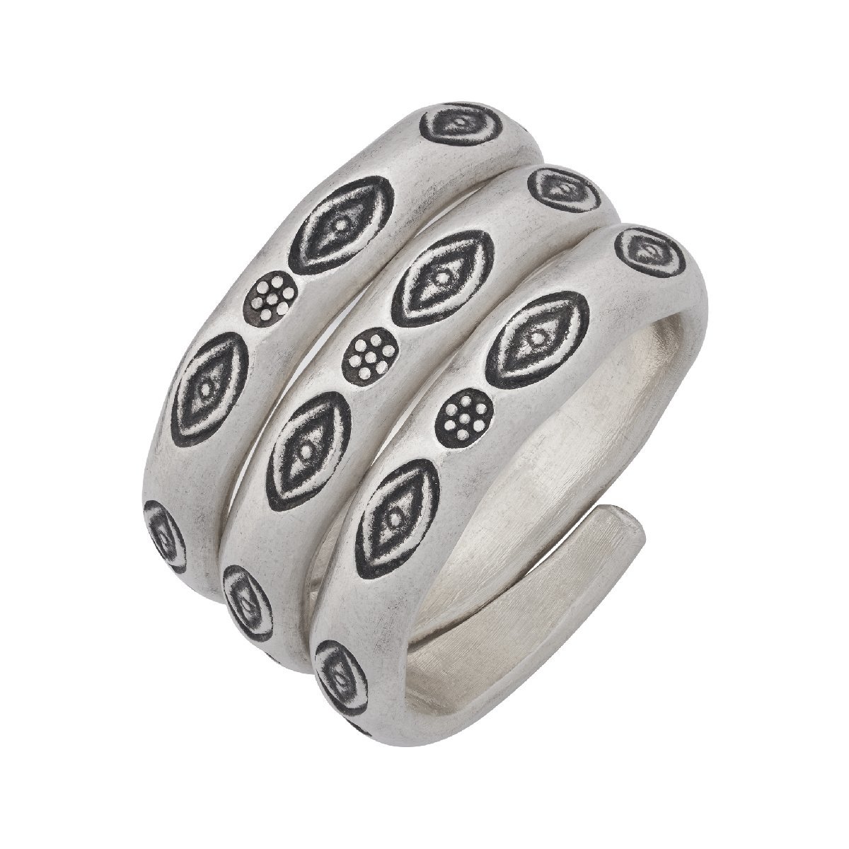 21 number adjustment Curren group silver ring 11 number ~29 number free size ring wide width very thick men's lady's eye writing sama ... amulet SV950 a07-30
