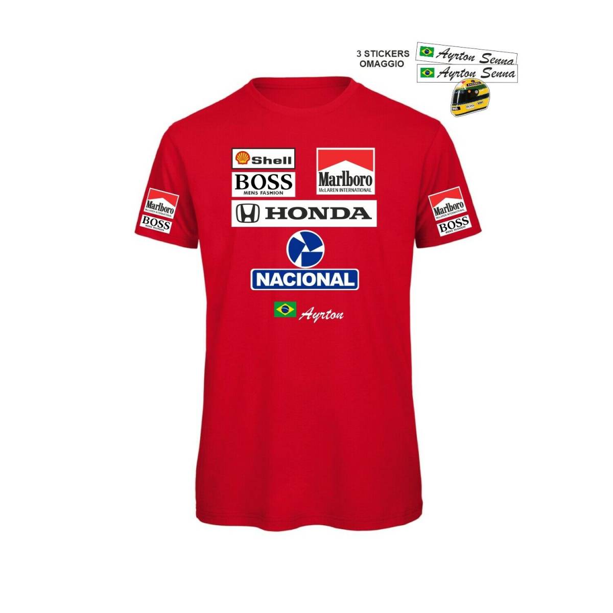 HONDA F1 Tシャツ アイルトンセナ マルボロ マクラーレン 企業 HONDA F1 Tシャツ アイルトンセナ マルボロ マクラーレン 企業